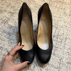 Christian Louboutin Black Leather Heels